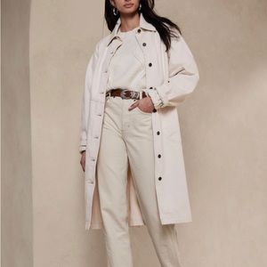 Curvy Ecru jeans banana republic NWOT